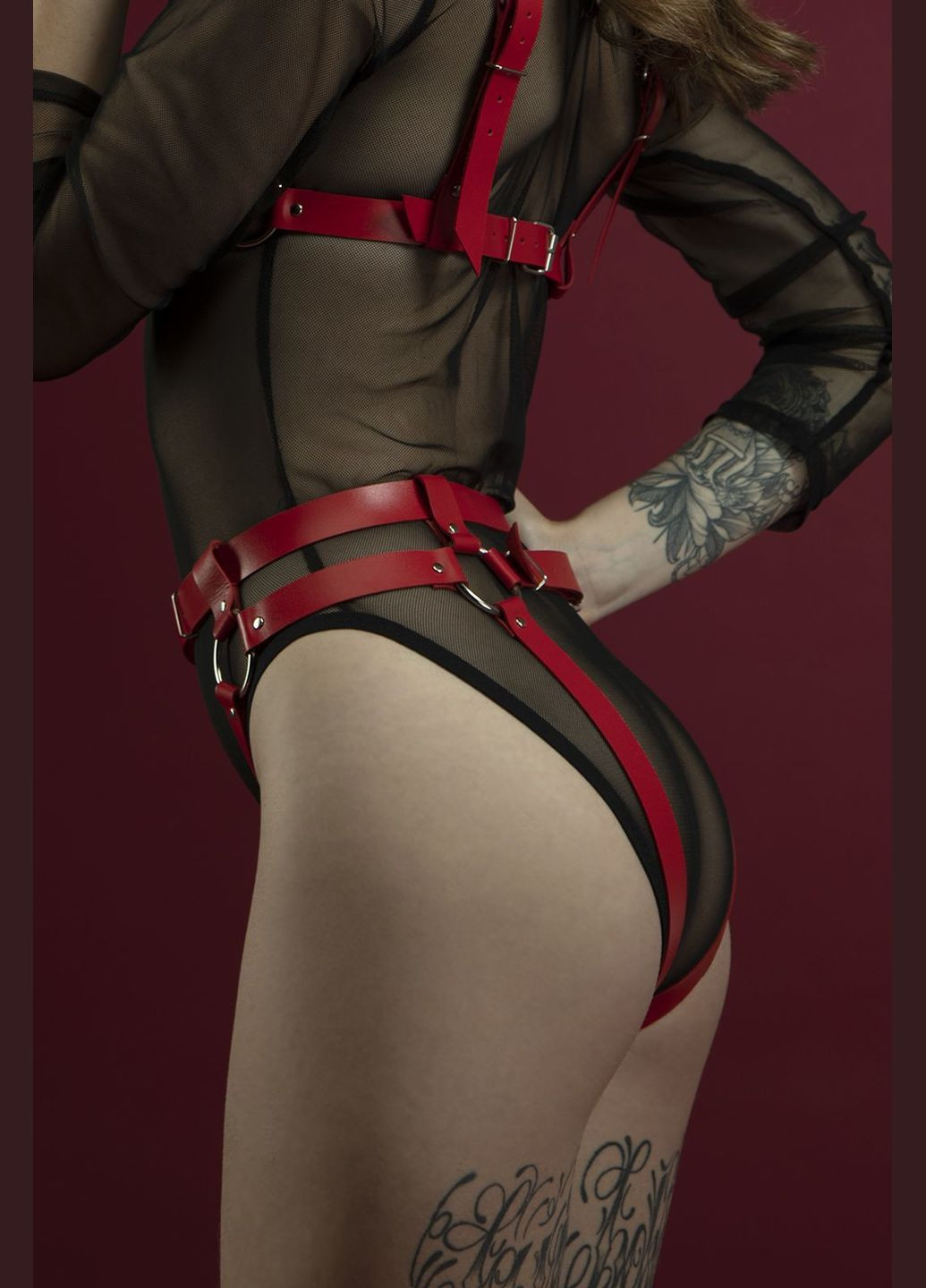 Гартері Belt Briefs, трусики, натуральна шкіра, Feral Feelings (297656217)