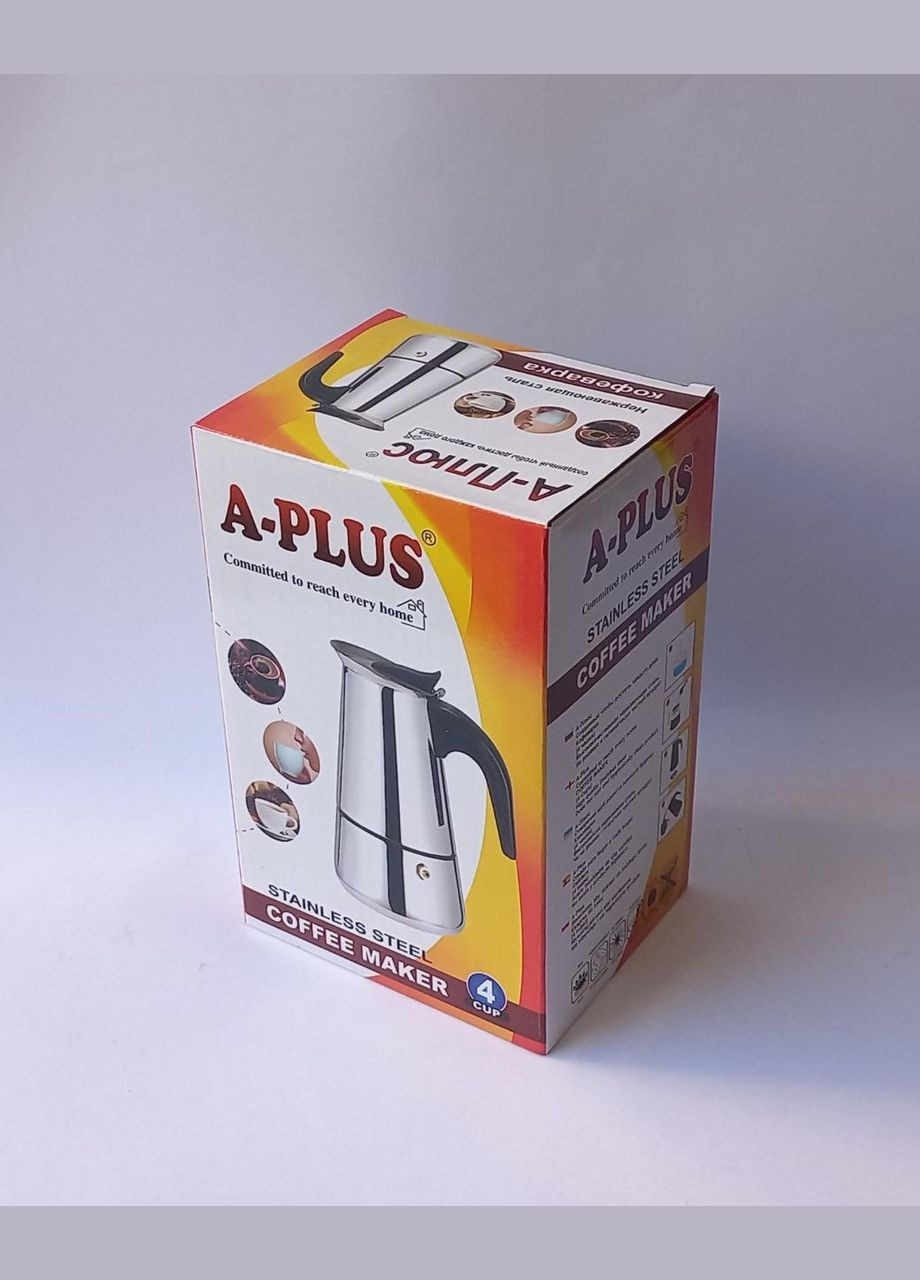 Гейзерна кавоварка з нержавіючої сталі на 4 чашки 2087 A-Plus (303701191)