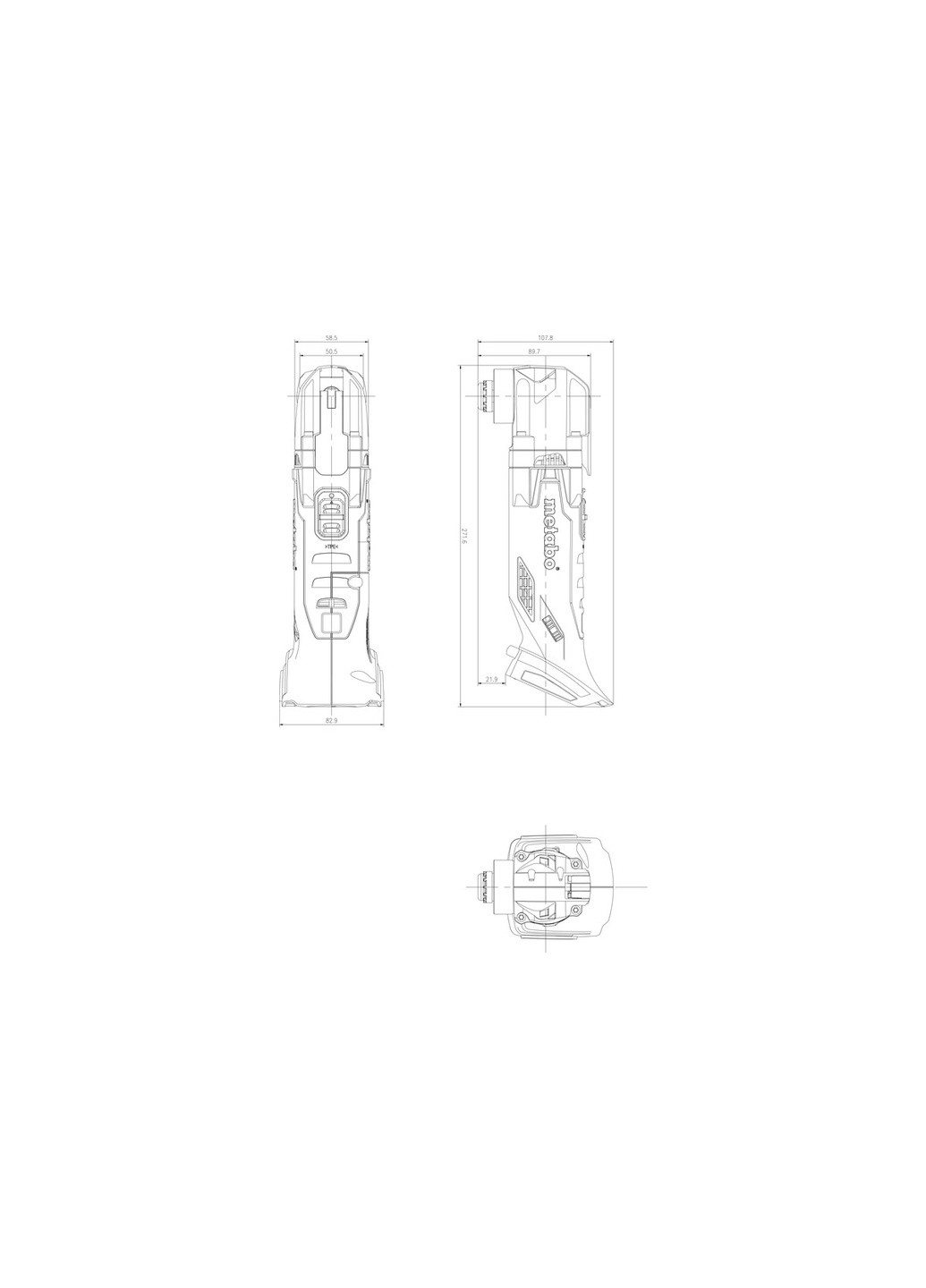 Аккумуляторный многофункциональный инструмент MT 18 LTX, 18 В, набор аксессуаров, Каркас (Картон) 613021890 (8062) Metabo (295034048)