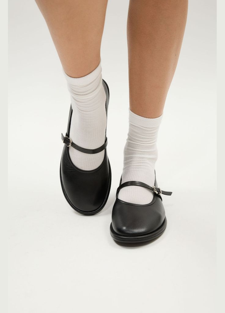 Жіночі балетки 191755 Lonza | чорні натуральна шкіра (301474291)