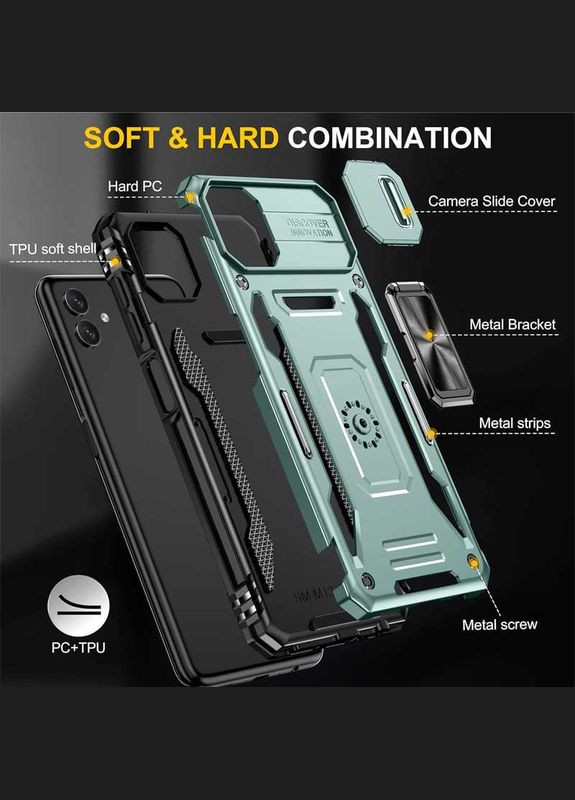 Ударопрочный чехол Camshield Army Ring для Samsung Galaxy A06 Light Green No Brand (344465134)