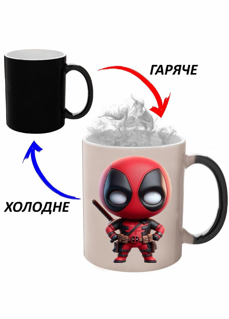 Чашка хамелон (кружка, чашка) с детским рисунком #012 Черная 330 мл No Brand (323472694)