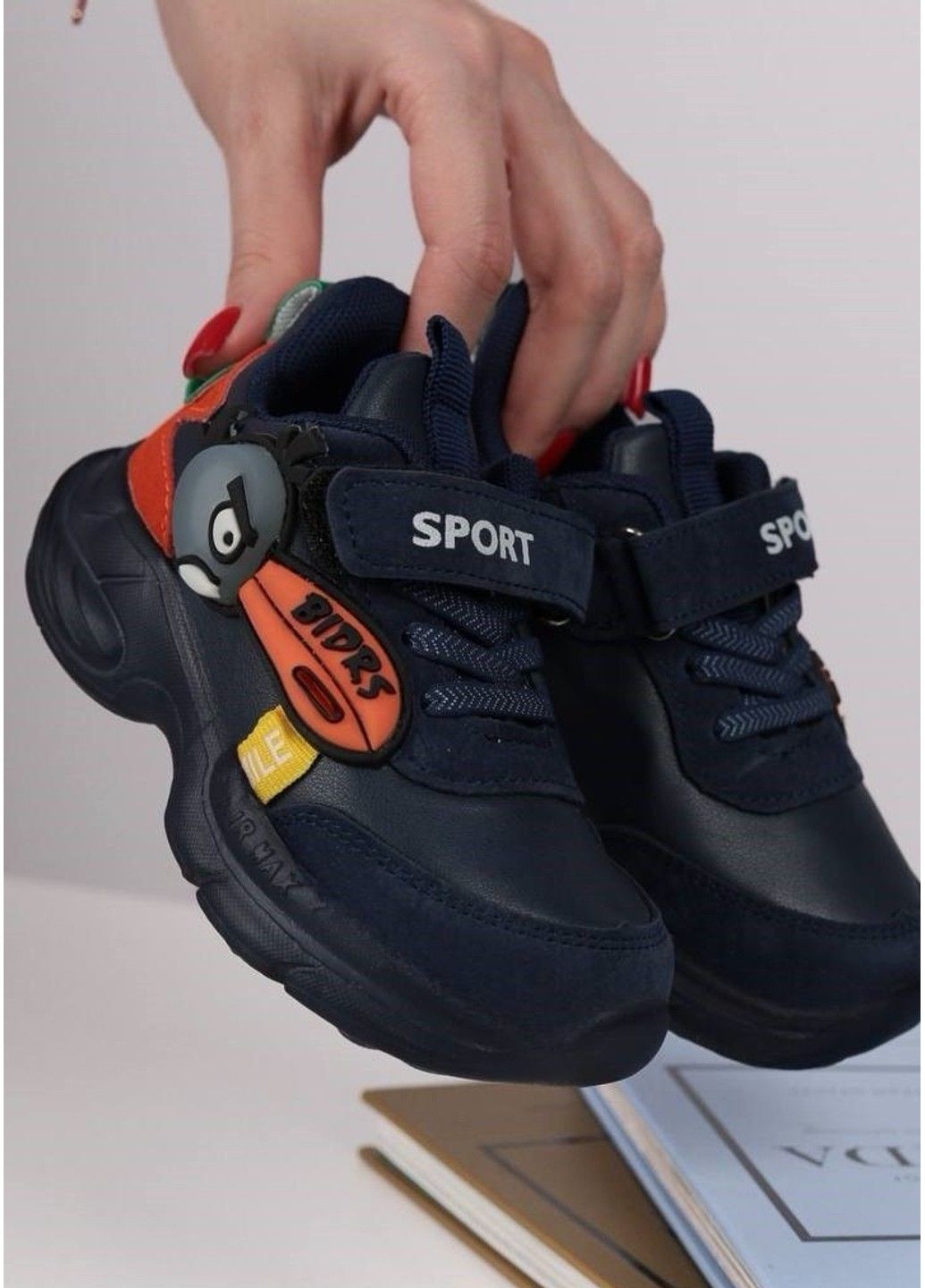 Синие демисезонные кроссовки детские синие BBT