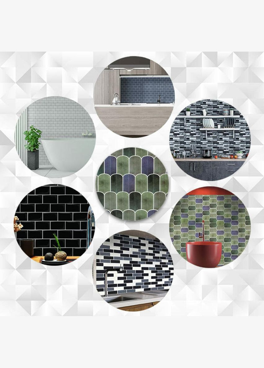 Самоклеящаяся полиуретановая плитка серо-фиолетовая мозаика 305х305х1мм SW-00001194 Sticker Wall (300242322)