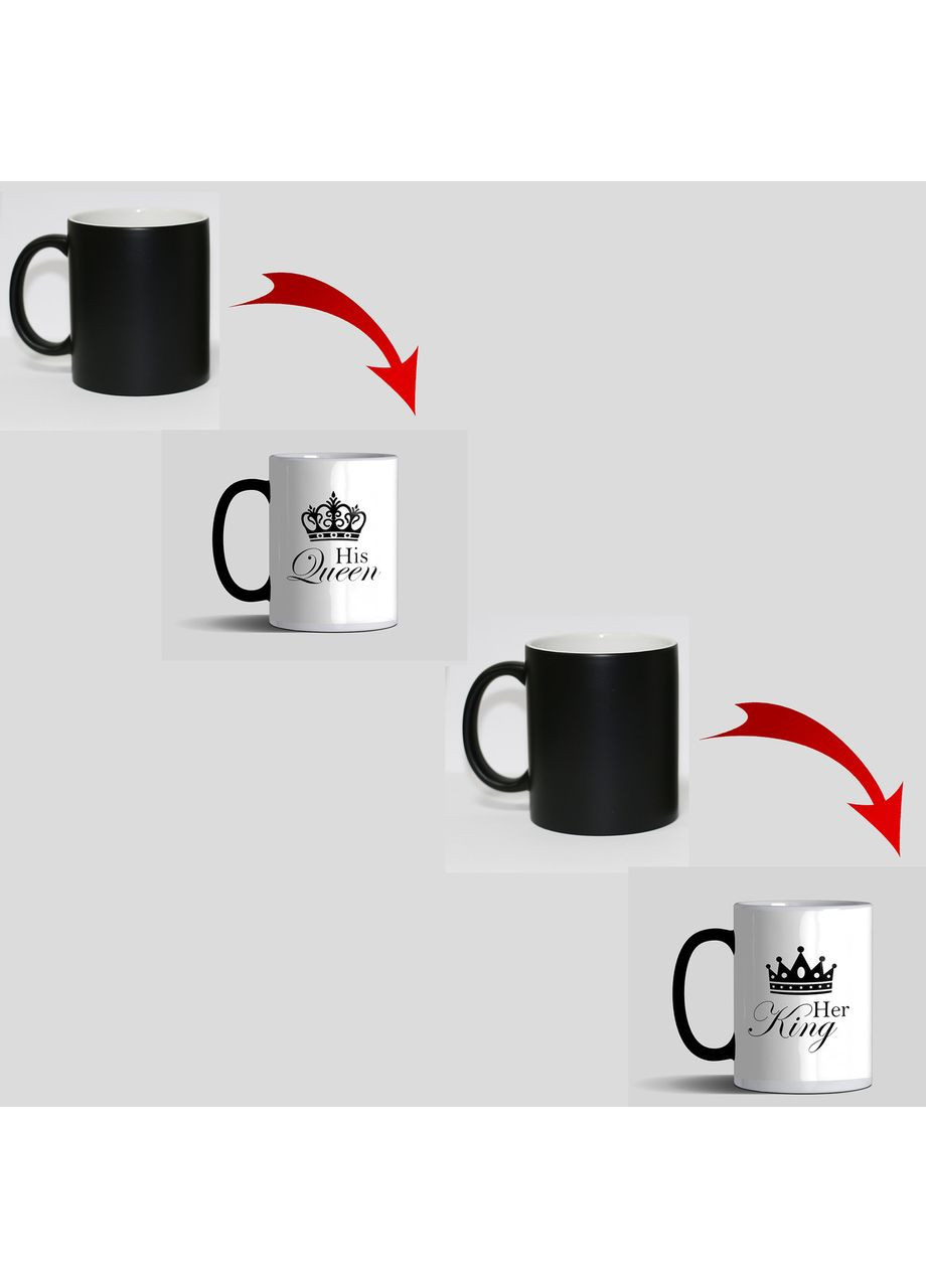 Парні кружки хамелеон His queen, Her king No Brand (302522075)