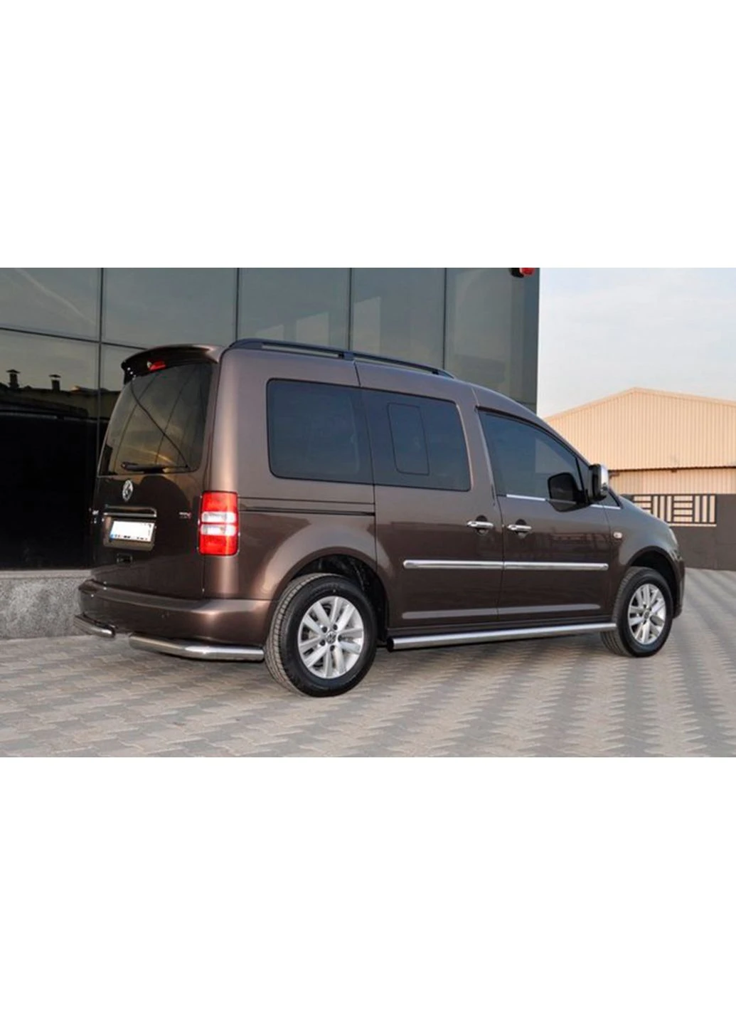 Бічні труби BB001 (2 шт., нерж) d60, Стандартна база для Volkswagen 2010-2015 рр CAN Caddy (389045632)