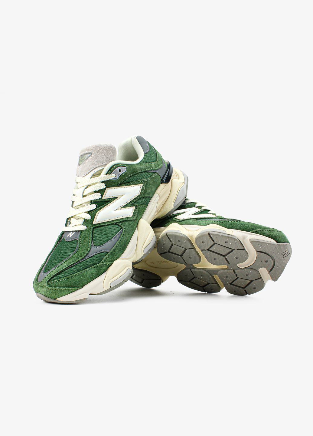 Кроссовки женские и мужские New Balance 9060 green | Нью Беланс 9060 зеленые No Brand зелёные всесезоны (313653566)