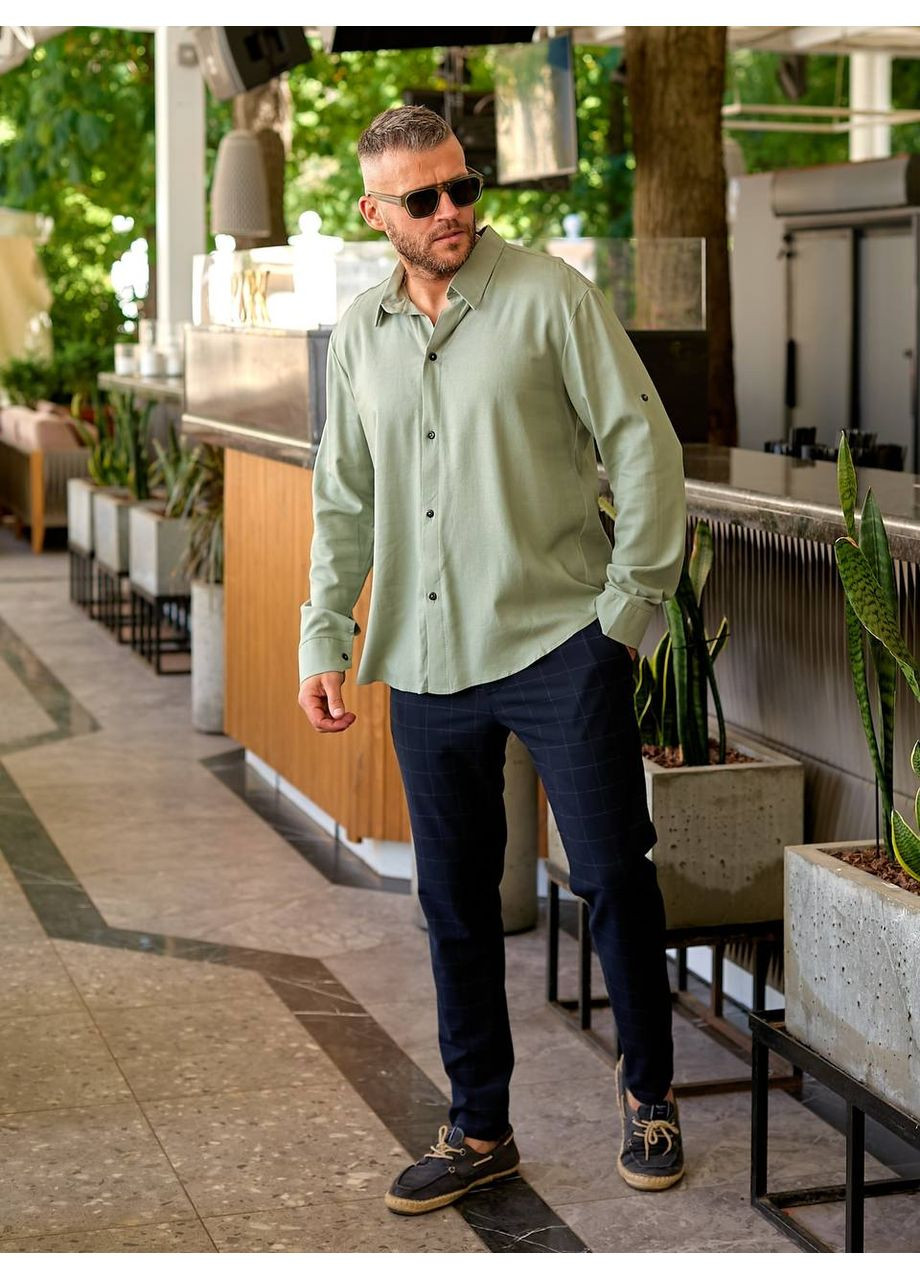 Чоловіча сорочка з льону Vione (367183901)