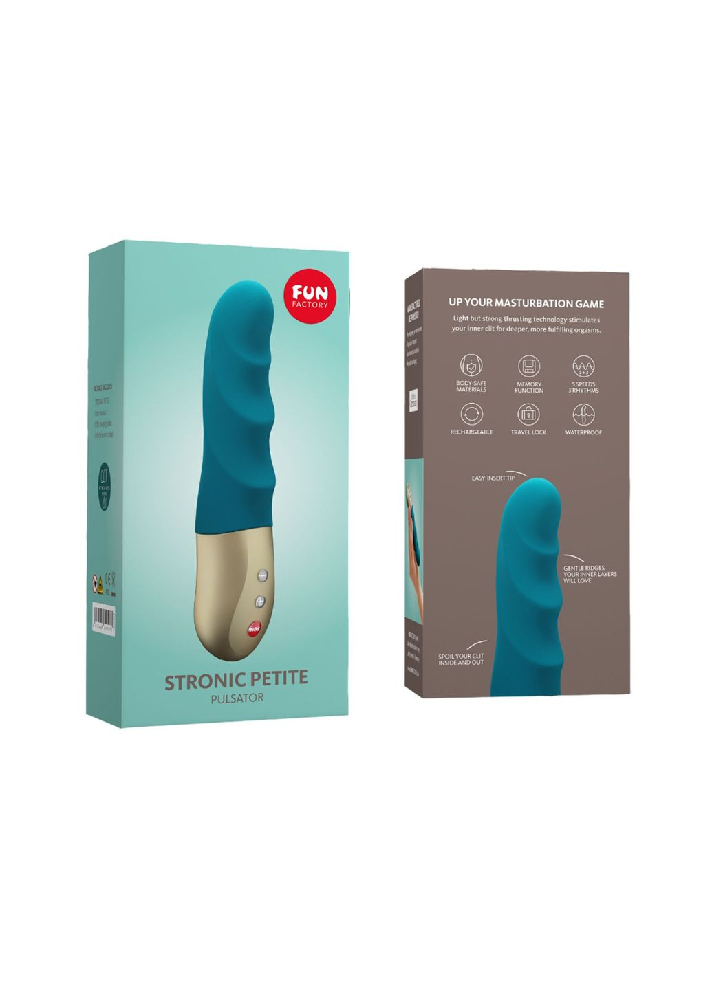 Мініпульсатор STRONIC PETITE deep sea blue, 8 режимів, підходить для початківців Fun Factory (335387422)