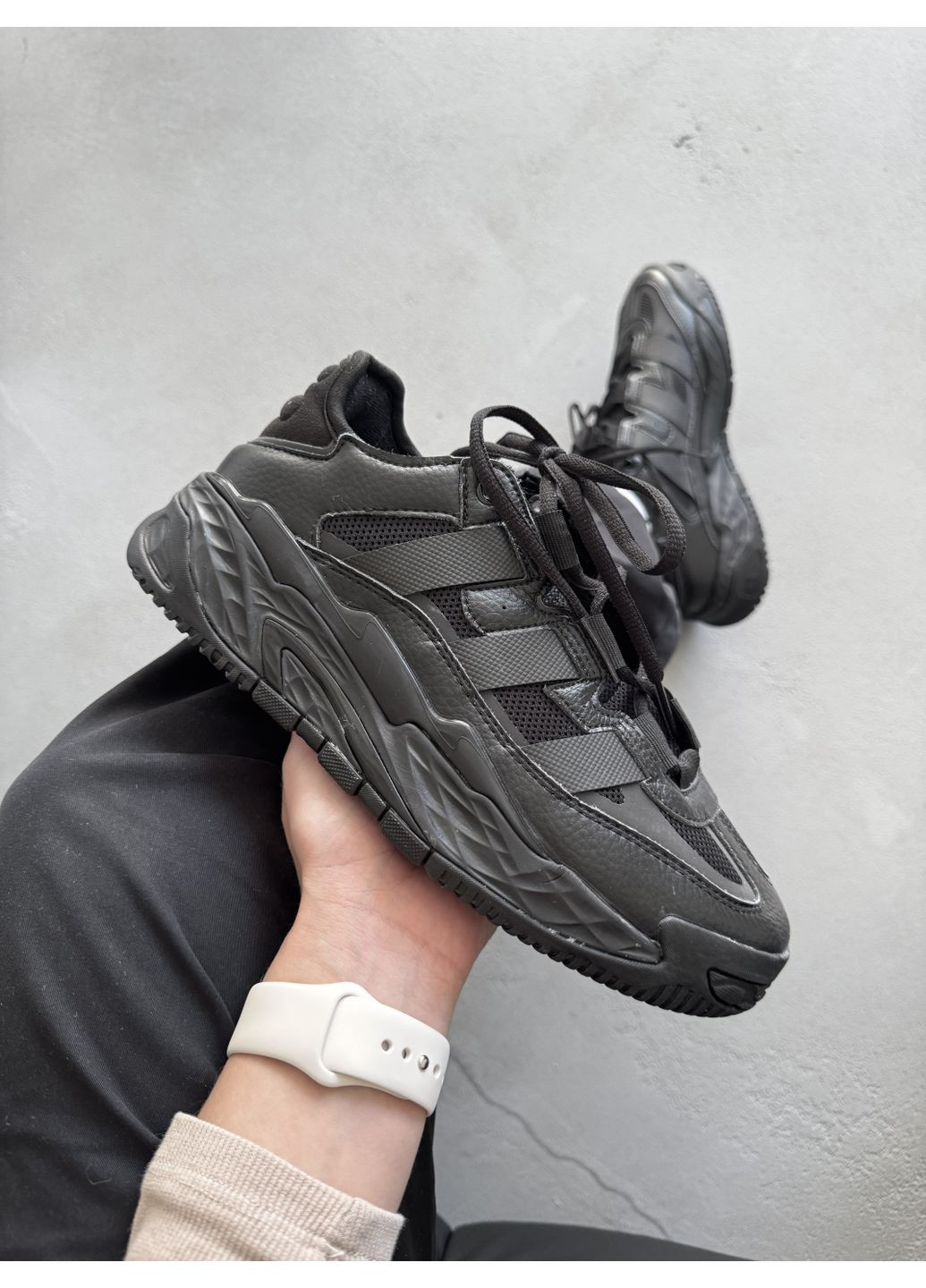 КРОСІВКИ ЖІНОЧІ ADIDAS NITEBALL BLACK АДІДАС НАЙТБОЛ No Brand чорні демісезони (368647107)