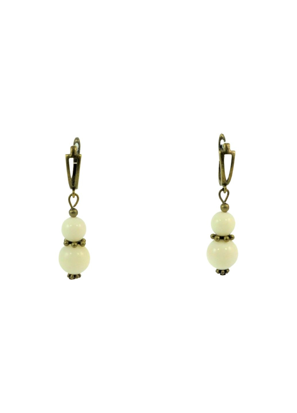 Эксклюзивные серьги "Княжная забава" Перламутр Fursa fashion (315591434)