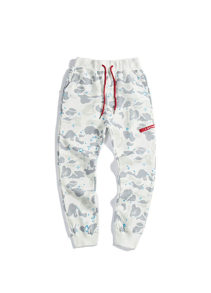 Штани білі Bape A Bathing Ape Space Camo White Pants Mens (356677682)