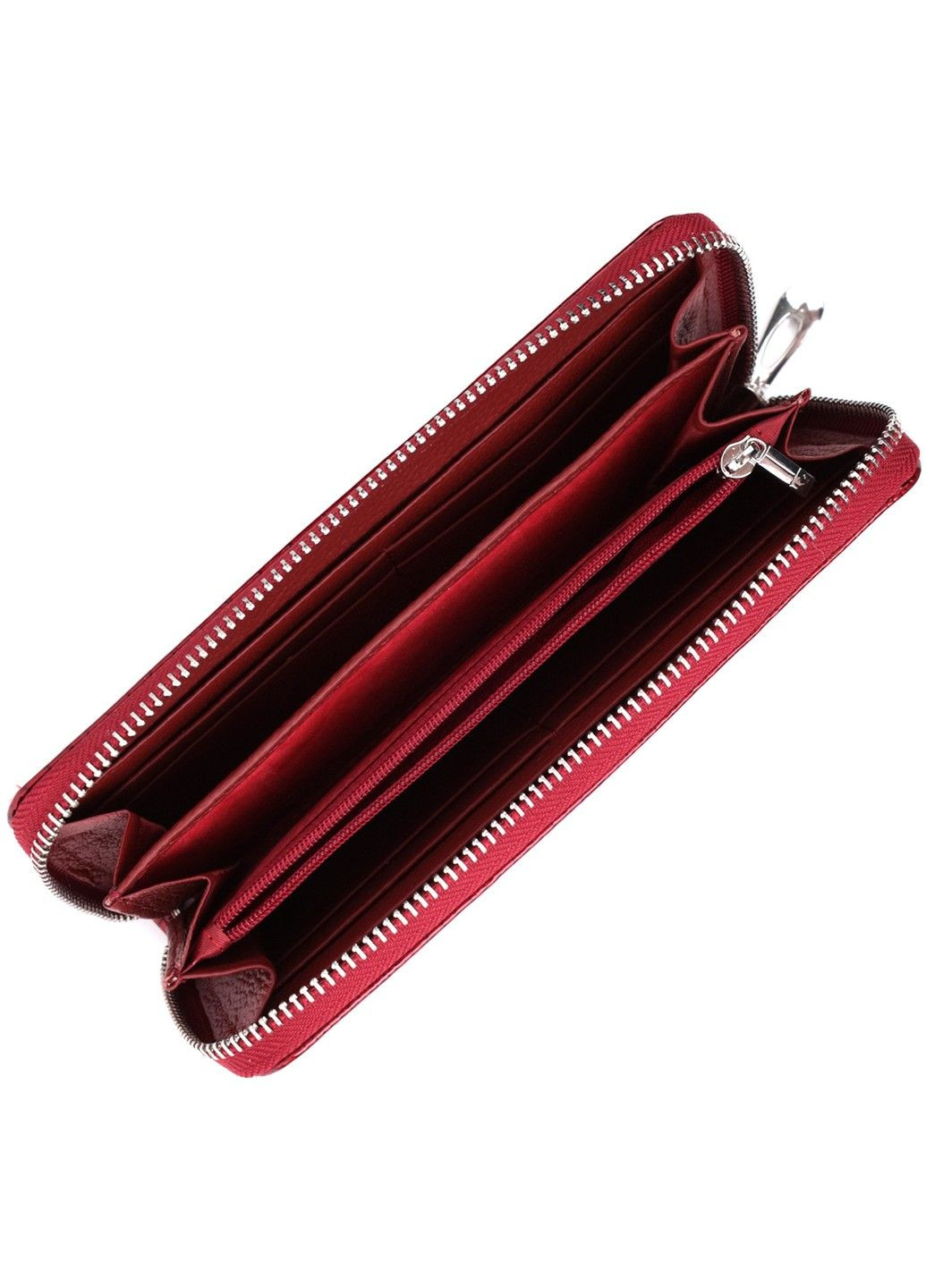 Женский лакированный кошелек на молнии из натуральной кожи 22677 Красный st leather (298111838)