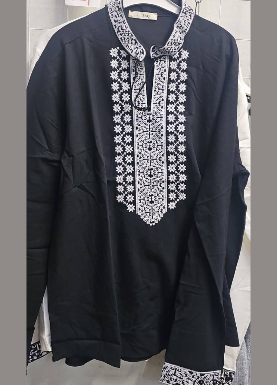 Чорна чоловіча вишиванка зорепад чорна ESQ (308796433)