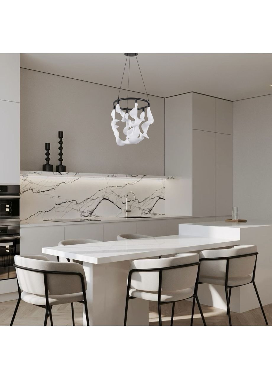 Люстра подвесная черная из гибкого каната в стиле арт-деко (81-3175 BK) No Brand (370071047)