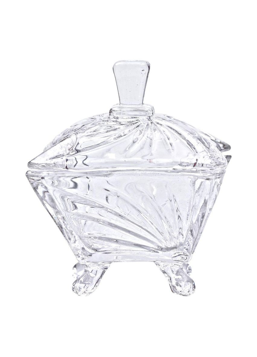 Сахарница с крышкой 7.5×7.5×9 см ваза сахарница стеклянная HP-4-117 Yiwu (370802172)