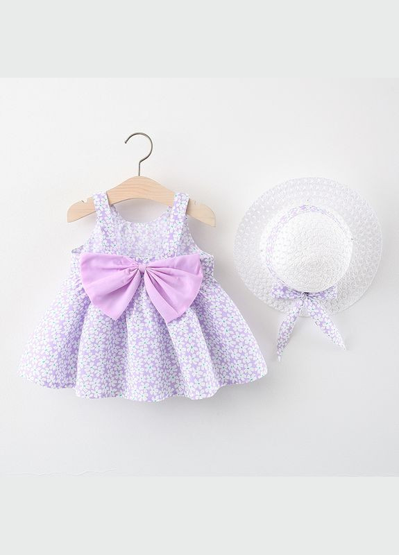 Бузкова сукня дитяча з бантом і капелюхом flowers ( ) (11384) Qoopixie (299716085)