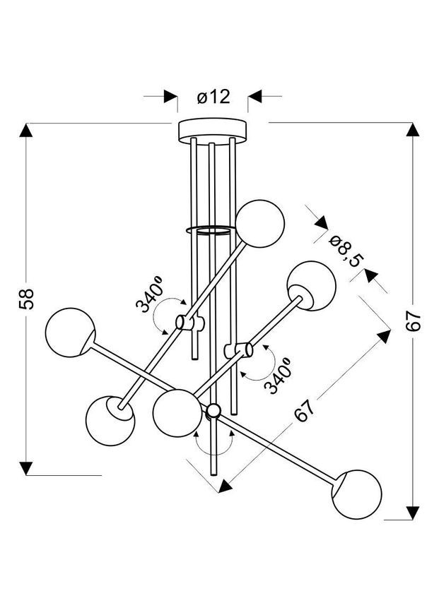 Люстра PAKSOS (A0032-360) Candellux (361313075)