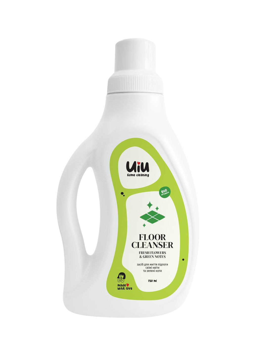 UIU Средство для мытья полов Свежие Цветы & Зеленые Ноты 0,75 л(4820152333421) DeLaMark (280926824)