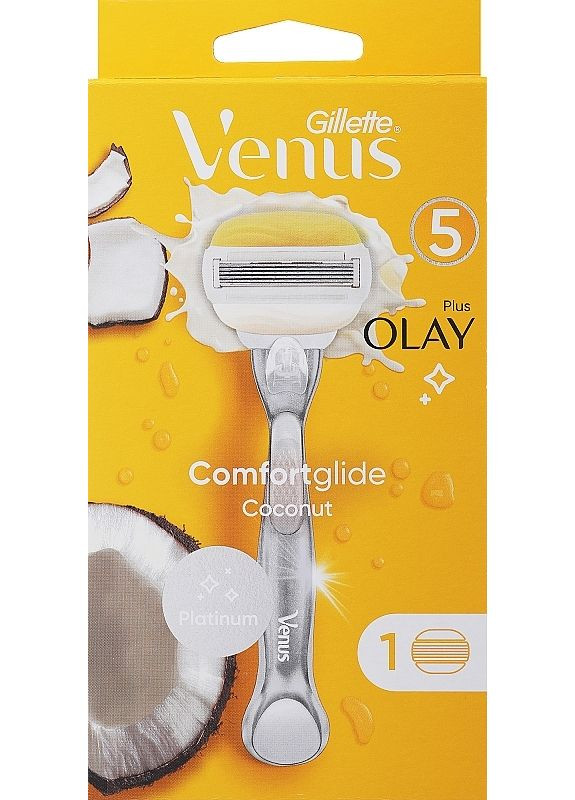 Бритва с 1 сменной кассетой Venus and Olay Бритва женская Venus & Olay (2-570202) Gillette (369790606)
