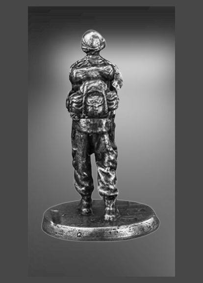 Миниатюрная настольная фигурка в форме солдата с оружием No Brand (292260651)