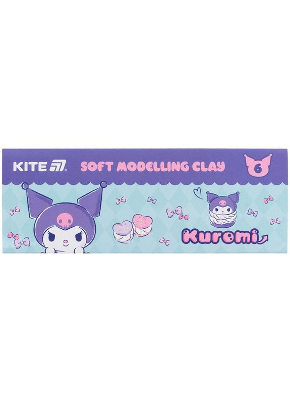 Пластилін восковий, 6 кольорів, 120 г Kuromi HK24-081 Kite (334726144)