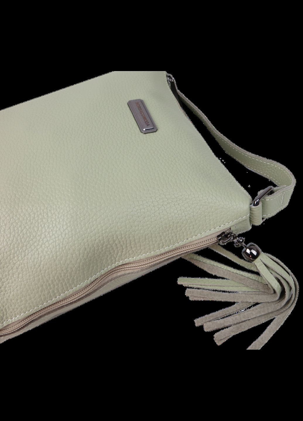 Женская кожаная сумка на плечо салатовая Borsacomoda (329692617)