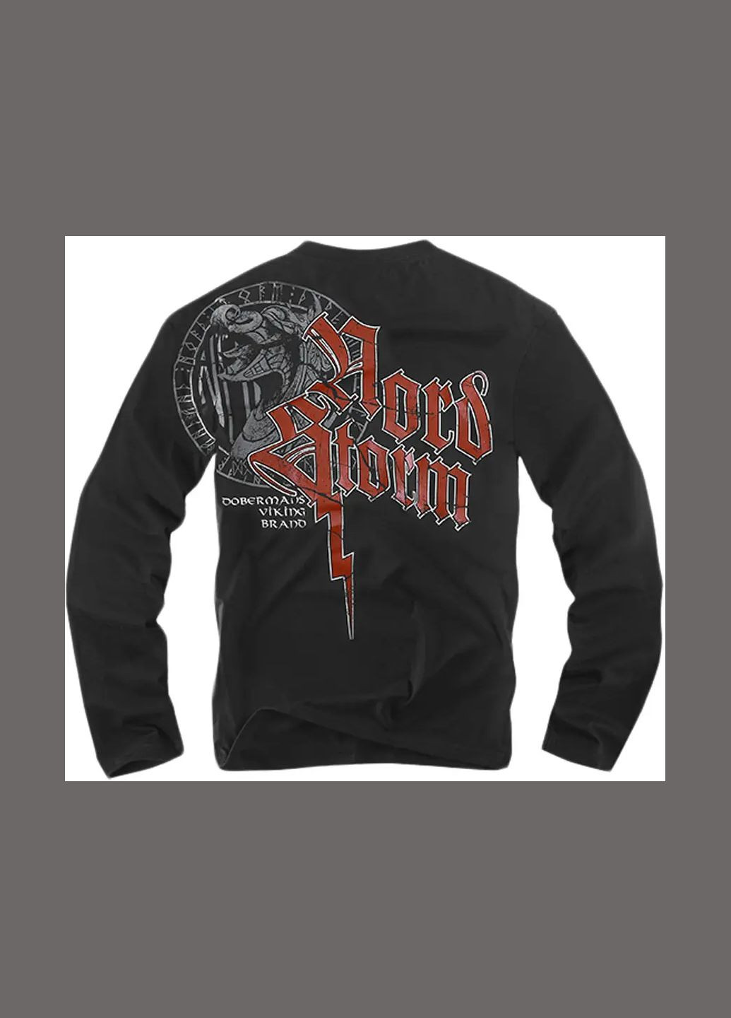 Чорна лонгслів nord storm ls98bk Dobermans Aggressive