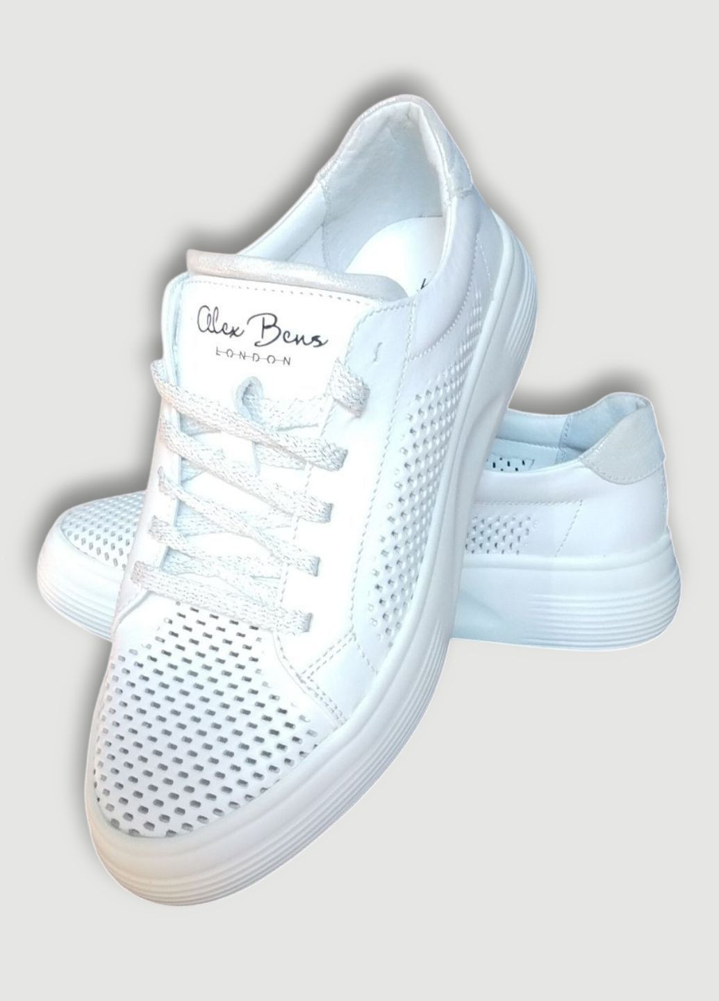 Кросівки шкіряні жіночі No Brand білі літо (323159171)