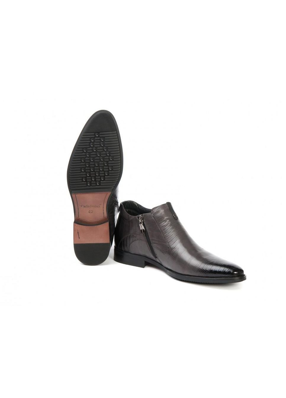 Серые зимние ботинки 7144209-б 45 цвет серый Carlo Delari