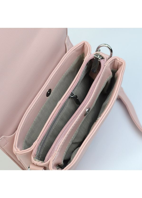 Рожева жіноча маленька молодіжна сумка крос-боді клатч через плече на три відділення Alex&Mia (354182787)