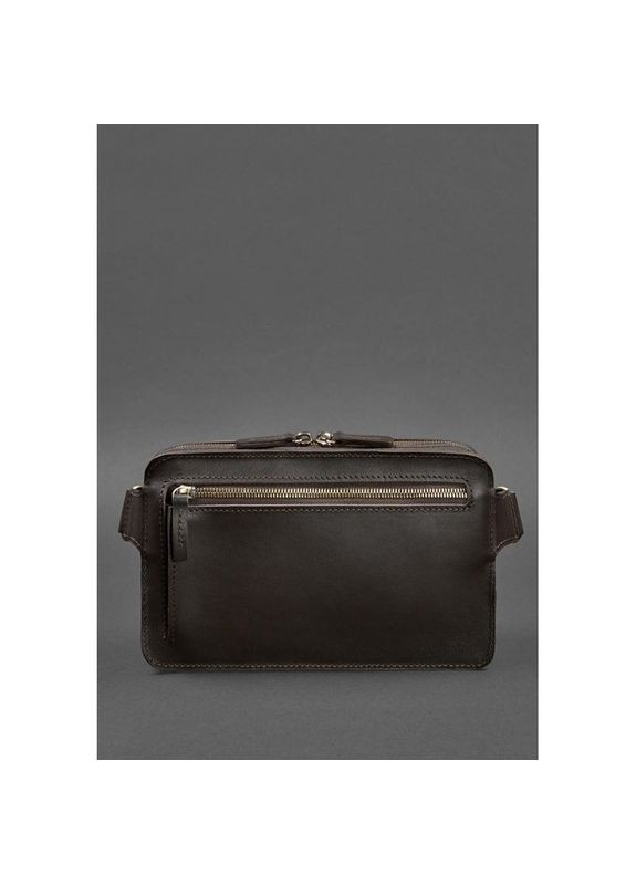 Сумка жіноча шкіряна через плече Dropbag Maxi темно коричнева BlankNote (302007695)