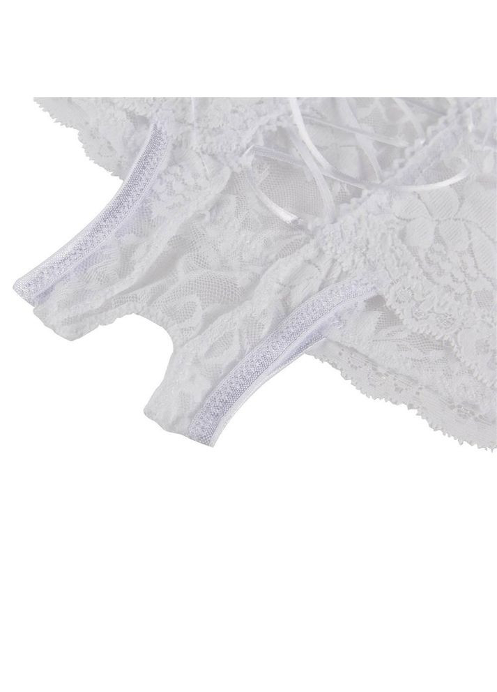 Белые трусики Star Night с цветочным кружевом и открытым доступом No Brand (303910616)