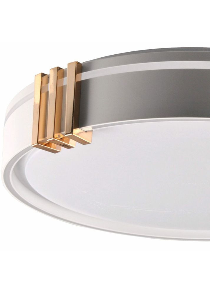 Люстра із пультом світлодіодна, стельовий світильник 328847 Arletta 40 Led 1x48W 3000K-6000K 5200Lm IP44 Сірий (095406) Goldlux (361312136)