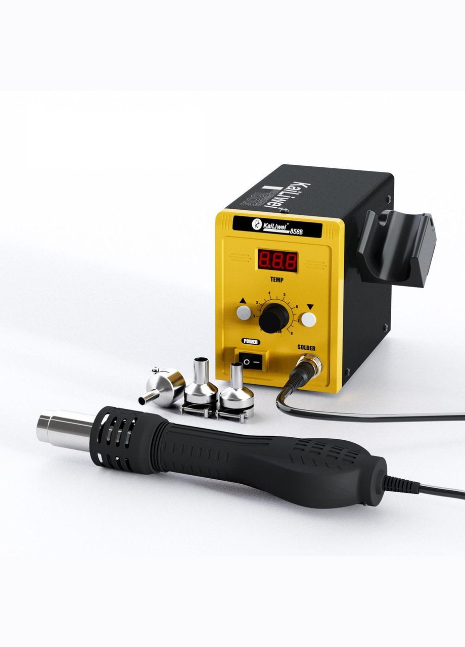 Паяльна станція 858B термофен, цифрова індикація (100-500°C, 700 Вт) Kailiwei (322765001)