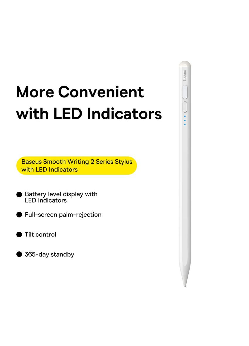 Стилус Stylus Smooth Writing Stylus with LED Indicators Active (SXBC060402) Baseus (316977800)