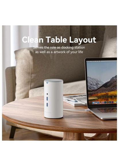 Концентратор 3.5m/PD/DC100W12-in-1 (TPHWC-EU) Vention USB3.1 Type-C to HDMI/VGA/USB3.0x3/RJ45/SD/TF/TRRS (366648247)