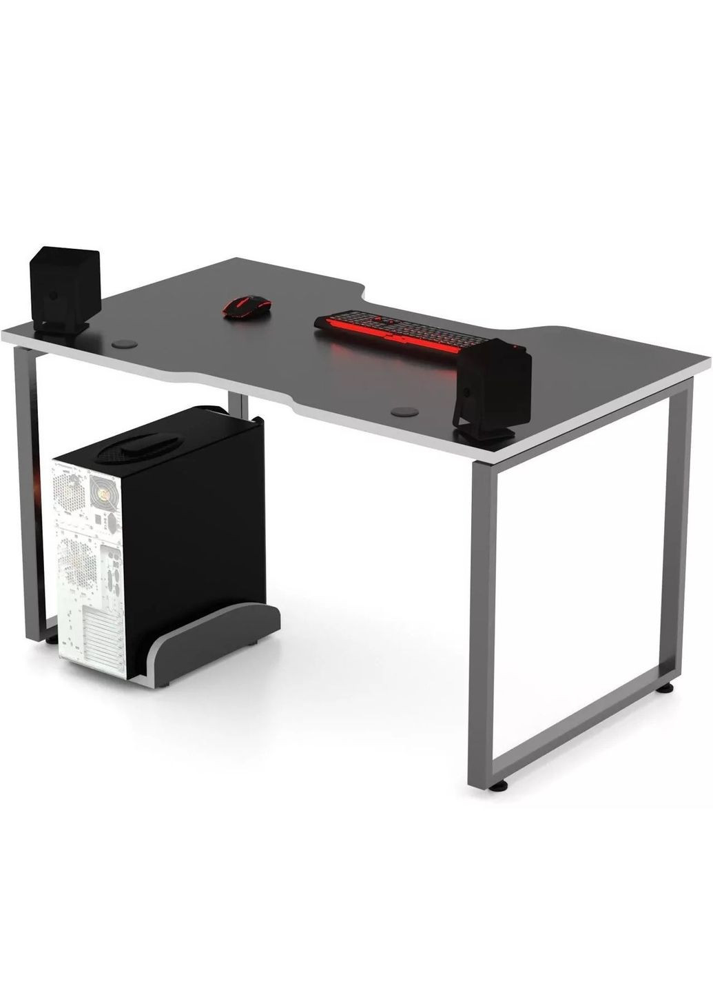 Компютерний Геймерський стіл KING ЛДСП 150 см чорно-білий No Brand (353497928)