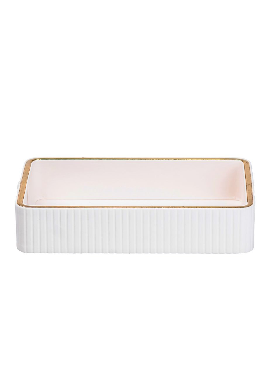 Салфетница на стол из эко-кожи 25 х 15.5 х 5 см Белый TS Kitchen (360455224)