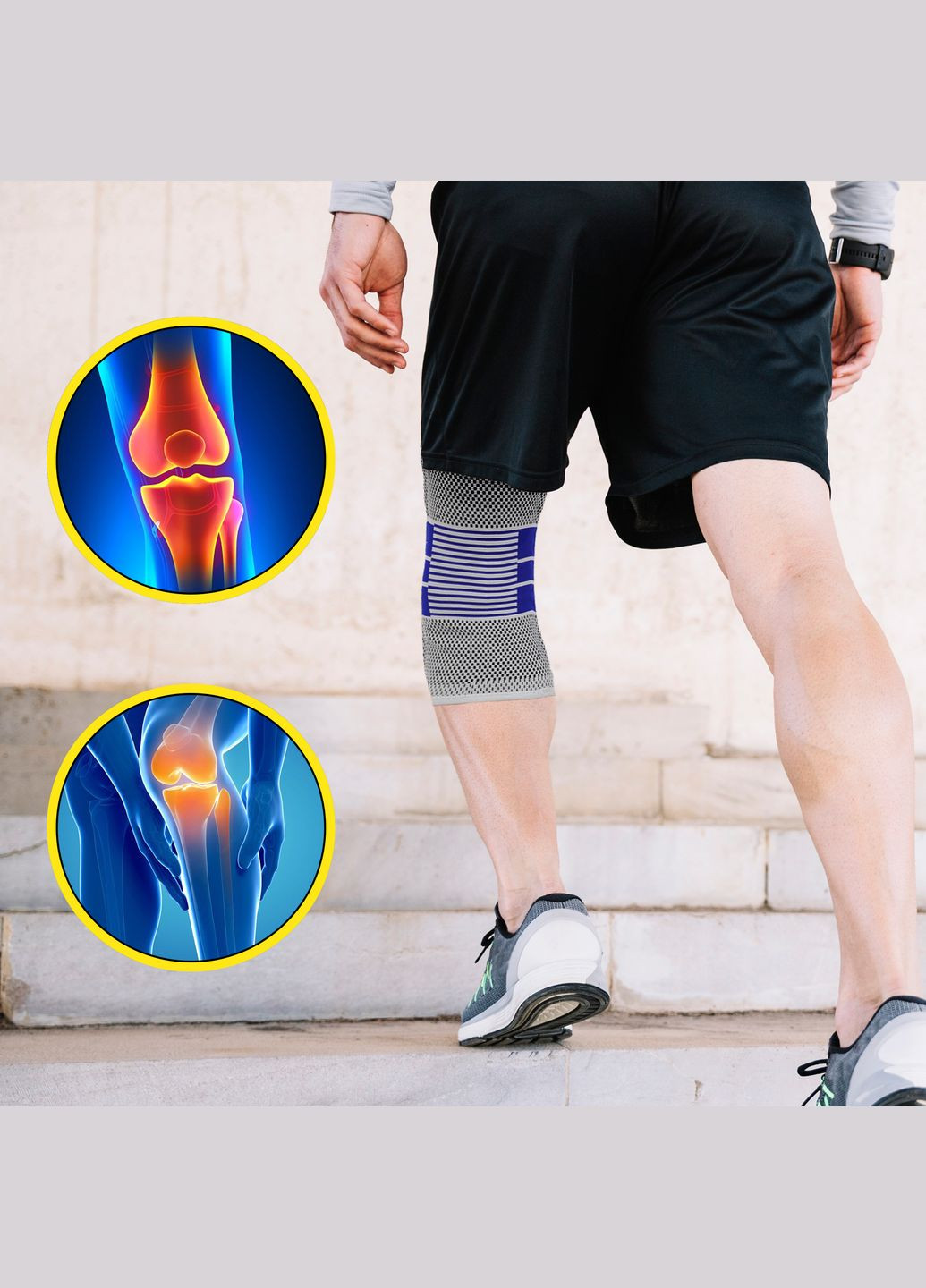 Фиксатор (бандаж) для колена 3D 1 шт Size Cornix XR-0203 (342758432)