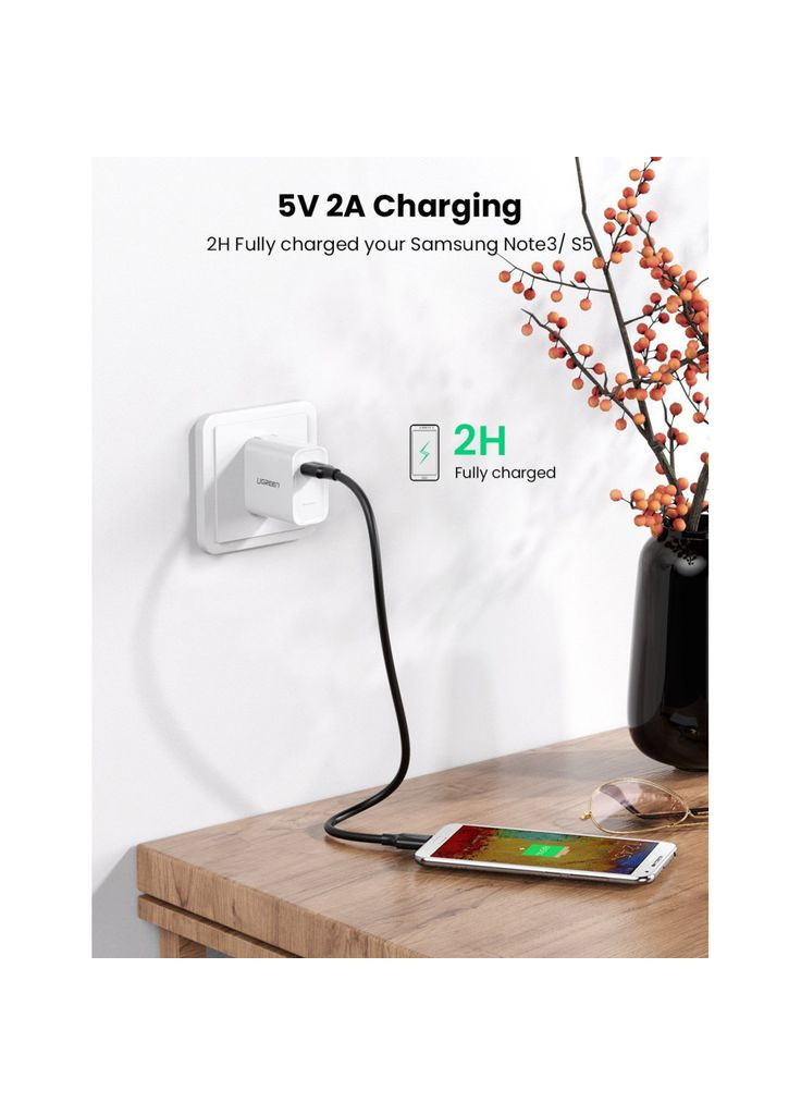 Дата кабеля USB 3.0 AM to Micro B 0.5m US130 (m496540) Ugreen USB 3.0 AM to Micro B 0.5m US130 black (367069201)