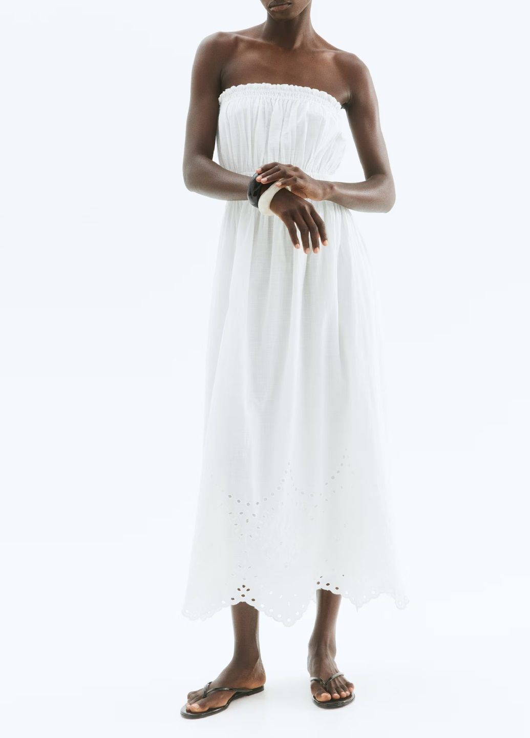 Білий кежуал сукня H&M однотонна