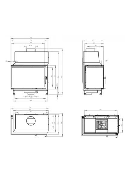Каминная топка STMA68X43.L Hitze (370385488)