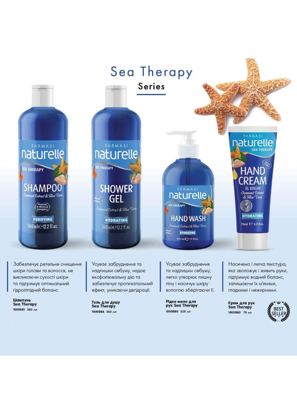 Гель для душу Naturelle Sea Therapy 360 мл Farmasi (284119077)