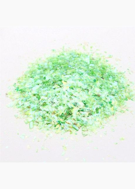 Слюда для декору нігтів, салатова No Brand (296665261)