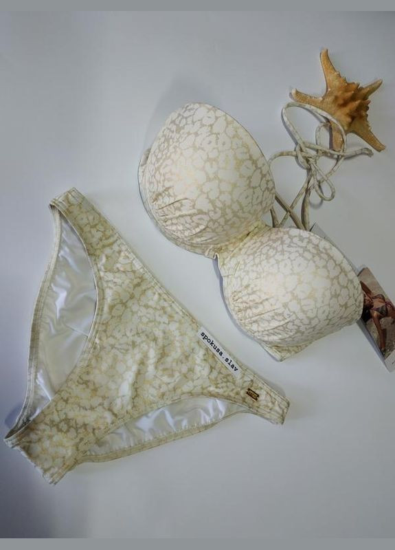 Бежевий літній модний роздільний купальник бандо розмір с/д marc andre 1339 801 колір айворі бандо Marc & André