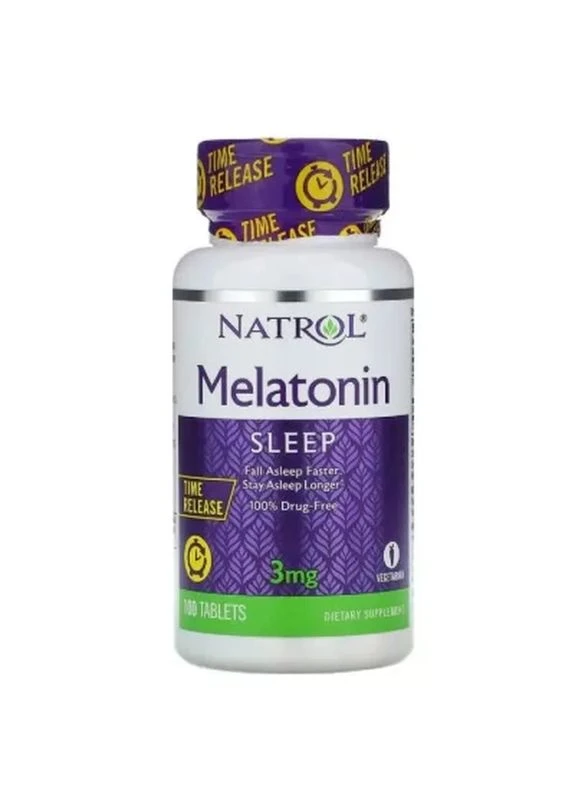 Амінокислота Мелатонін, Повільне вивільнення, Melatonin, Time Release, 3 (NTL-00458) Natrol (399590052)