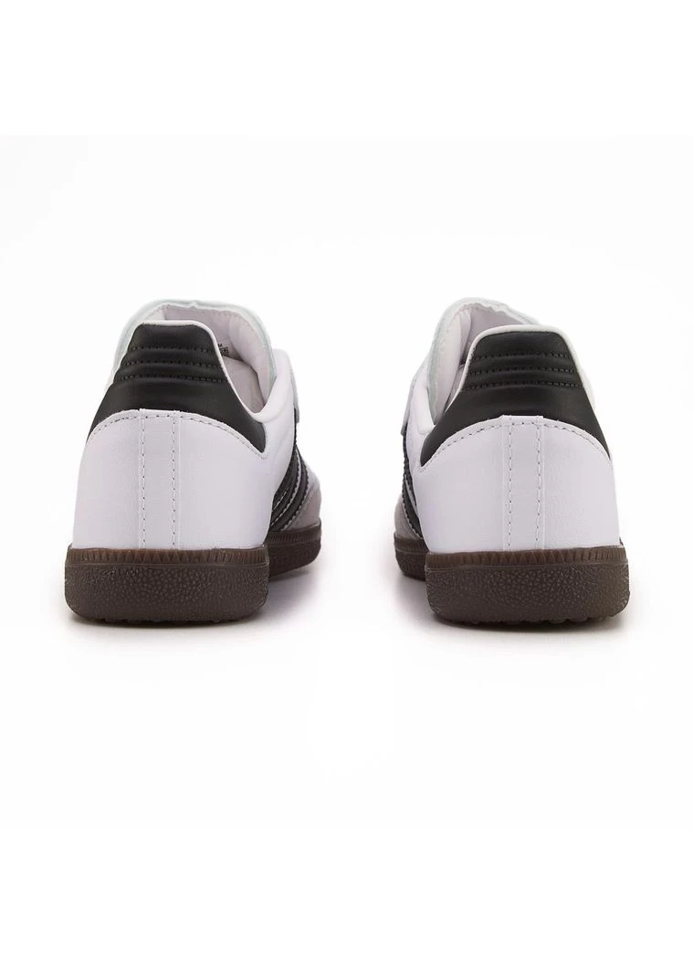 Белые летние кроссовки adidas samba white black gum адидас самба No Brand