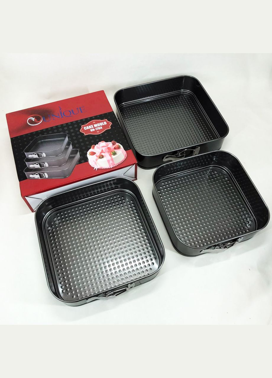 Форма разъемная антипригарная 3шт UN-1704 20/22/24 см, Набор форм для XG-134 выпечки куличей Unique (349511908)