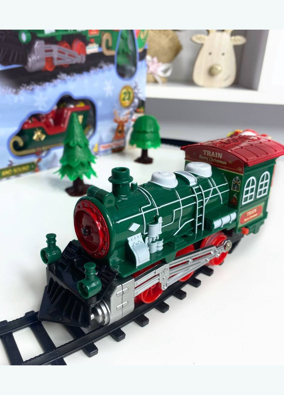 Дитяча залізниця JHX6636 Новорічний ЖД локомотив з санчатами і Сантою Fun Game (327797364)